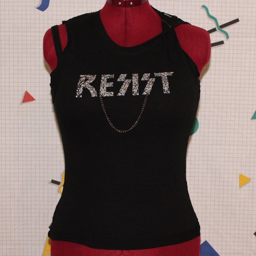 Black Vexy Resist tank top